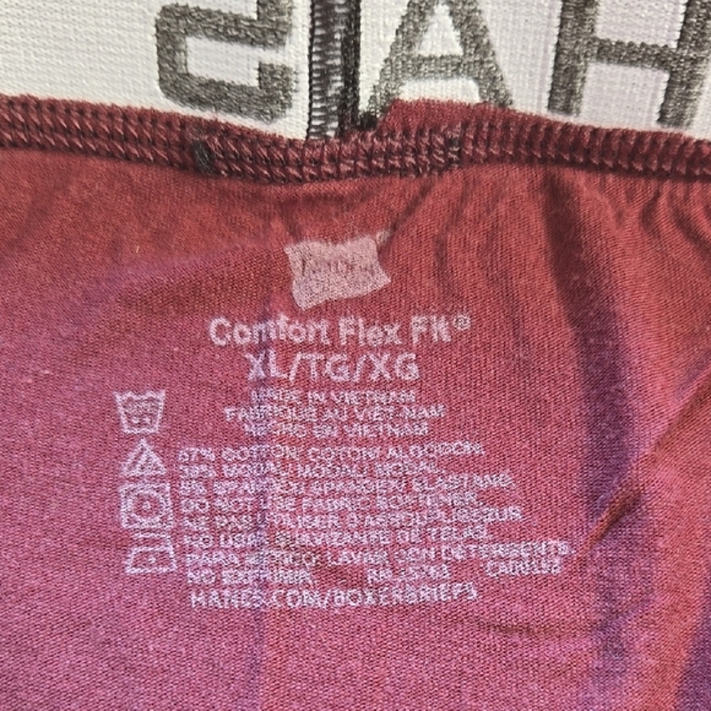 Hanes Maroon Boxer Briefs - Picture 2 of 3